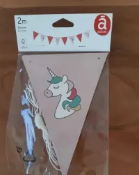 Girlanda jednorożec unicorn proporczyki Ozdoba Zawieszka papierowa — ujęcie 4