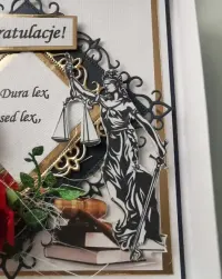 Gratulacje obrony ptacy dla studenta prawa lub Pana Magistra z podkową — ujęcie 4