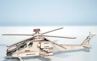 Helikopte składanka drewniana 3D puzzle — ujęcie 3