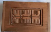 Humidor Szkatułka Góralska Drewno Cepelia Vintage PRL — ujęcie 3
