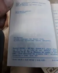 Kalendarz 1989r  format A7 — ujęcie 2