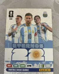 Karta Panini Martinez/Messi/Alvarez — ujęcie 3