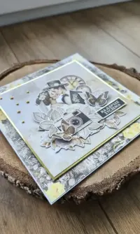 Kartka własnoręcznie wykonana na ślub, handmade — ujęcie 2