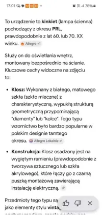Klosz lampy Prl vintage — ujęcie 4