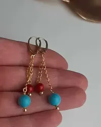 kolczyki koral turkus navajo — ujęcie 5