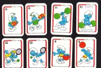Kolekcjonerskie karty do gry Smerfy komplet Peyo 1989 Hanna Barbera vintage retro PRL — ujęcie 2