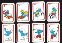 Kolekcjonerskie karty do gry Smerfy komplet Peyo 1989 Hanna Barbera vintage retro PRL — ujęcie 3