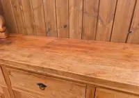 Komoda tekowa 3-drzwiowa z szufladami 178x49x97 cm #501 Stylowy Węgrów — ujęcie 4