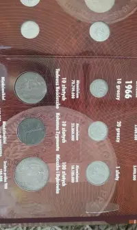 Komplet monet obiegowych rocznik 1949 do2023 — ujęcie 2