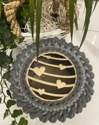 Koszyczek ze sznurka bawelnianego Hand Made rekodzielo recznie robione — ujęcie 5