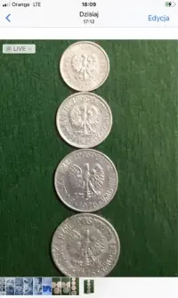 „kwartet”z1976r- Al- 10,20,50gr, 1zl- rzadkie roczniki! — ujęcie 3