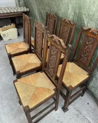 Antyki stół i krzesła komplet — ujęcie 2