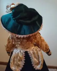Lalka porcelanowa, kolekcjonerska, 75 cm że stojakiem! — ujęcie 5