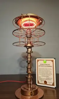 Lampa designerska EDISON – rękodzieło, stal i żeliwo — ujęcie 4