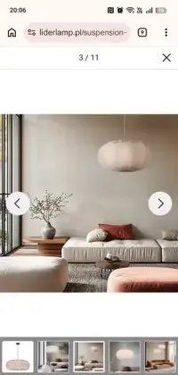 Lampa donut w stylu japandi, średnica 52cm — ujęcie 2