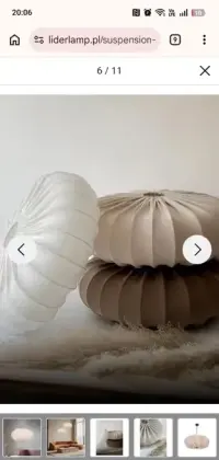 Lampa donut w stylu japandi, średnica 52cm — ujęcie 4