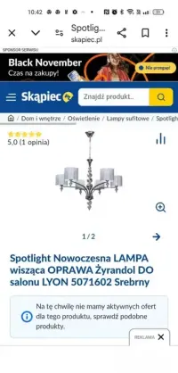 Lampa Spotlight Lyon Żyrandol sufitowy z abażurami — ujęcie 3