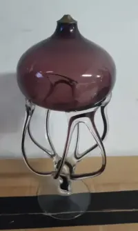 lampka oliwna szklana " Krosno " wysokość 23 cm — ujęcie 2