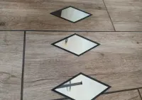 Lusterka Przyklejane na ścianę trzy w zestawie Dekoracyjne 14 na 8 cm — ujęcie 2