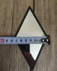 Lusterka Przyklejane na ścianę trzy w zestawie Dekoracyjne 14 na 8 cm — ujęcie 4