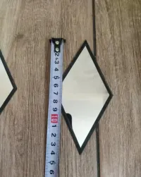 Lusterka Przyklejane na ścianę trzy w zestawie Dekoracyjne 14 na 8 cm — ujęcie 5
