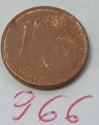 M966, stara moneta 1 euro cent Niemcy 2002 J starocie vintage — ujęcie 2