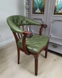 Mahoniowy Fotelik  chesterfield skóra 750/2025 — ujęcie 2