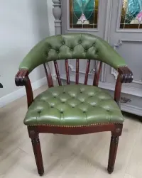 Mahoniowy Fotelik  chesterfield skóra 750/2025 — ujęcie 5