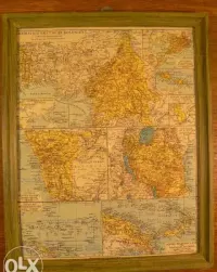 Mapa Deutsches Reich . EHEMALIGE DEUTSCHE KOLONIEN  . Oryginał . — ujęcie 4