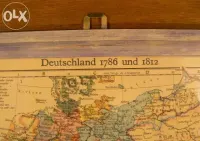 MAPA . DEUTSCHLAND 1786 UND 1812 . Oryginalna . Rama drewniana . — ujęcie 3