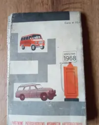 Mapa samochodowa Polski -1968 r-PRL -Fiat 125p, Warszawa, Nysa, Syrena — ujęcie 2