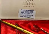 Merlin vintage zestaw dlugopis spinka do krawata — ujęcie 2