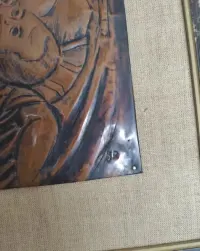 Metaloplastyka dewocjonalia autorska vintage retro prl — ujęcie 3