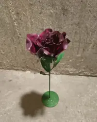 Metalowa róża, Dzien Kobiet, urodziny – rękodzieło, handmade — ujęcie 2