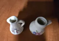 Mini wazoniki ceramiczne ręcznie malowane prl polecam 2 sztuki — ujęcie 2