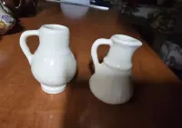 Mini wazoniki ceramiczne ręcznie malowane prl polecam 2 sztuki — ujęcie 3