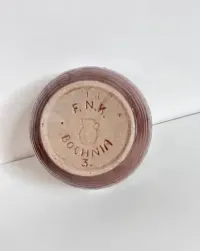Misa kamionkowa Bochnia Vintage z PRL, brązowa, gliniana, wypalana — ujęcie 5