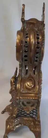Monumentalny Zegar Kominkowy Mosiądz — ujęcie 5