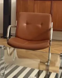 Modernistyczne skorzane fotele włoskie — ujęcie 2