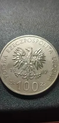 moneta - 100 Złotych 1987 - KAZIMIERZ III WIELK PRL — ujęcie 2