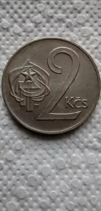 Moneta 2 korony czeskie z 1972 roku — ujęcie 4