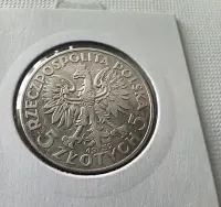 Moneta--5zł Głowa Kobiety--1932-34--srebro. — ujęcie 3