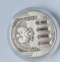 Moneta kolekcjonerska 10 zł Jan Łaski 1999 r — ujęcie 2