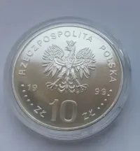 Moneta kolekcjonerska 10 zł Władysław IV Waza 1999 r — ujęcie 2