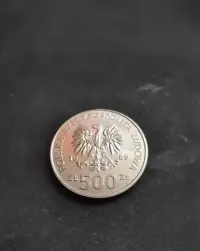Moneta nominał 500zł 1989r — ujęcie 2
