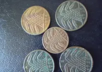 Monety 10 Reichspfennig i jedna 5 Reichspfennig lata 1924-1935 sprzedaje ten komplet. — ujęcie 2