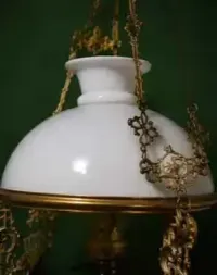 Monumentalna Antyczna Lampa Pałacowa z Majoliki – Unikalny Zabytek — ujęcie 2