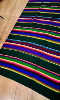 Narzuta wełniak bardzo ładna z prl piękne kolory nowa tylko leżała. Mo — ujęcie 5