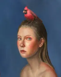 Obraz portret kobieta ptak — ujęcie 3
