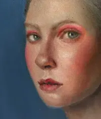 Obraz portret kobieta ptak — ujęcie 2